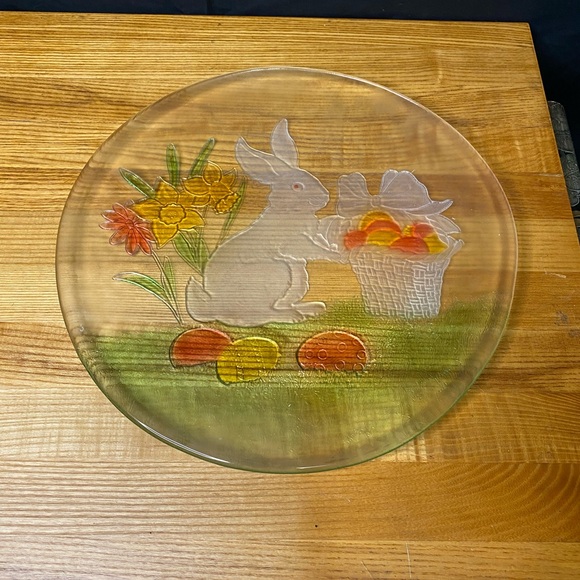 L.E.Smith Round Glass Serving Plate - Picture 2 of 6